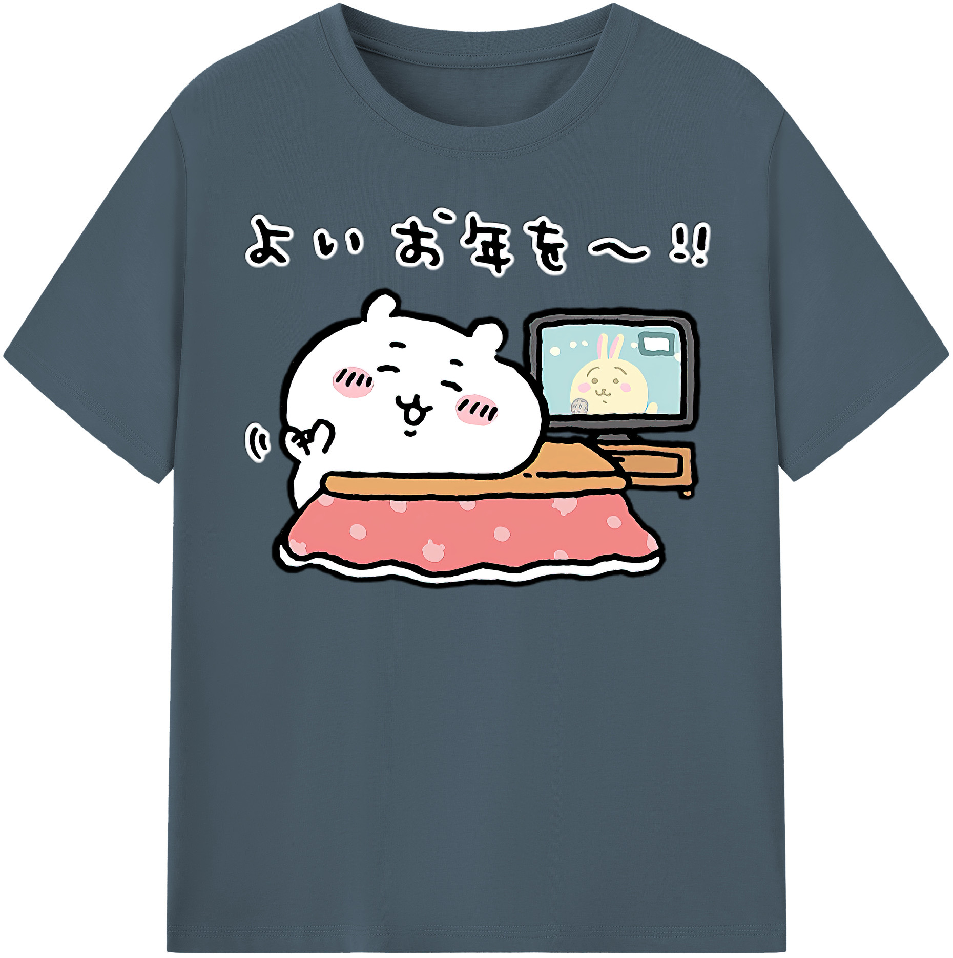（画像用） ちいかわ ちいかわ Chii-kawa chiikawa 綿100％半袖Tシャツ（フロントプリント）